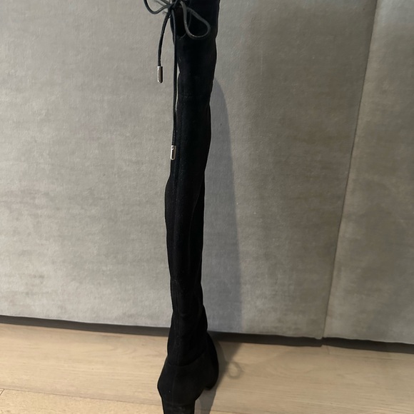 MICHAEL Michael Kors Jamie Stretch Over The Knee Boots in Black in black suede - Picture 7 of 7